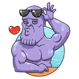 😘 emoji Thanos 🎀 Telegram sticker 4 of 94
