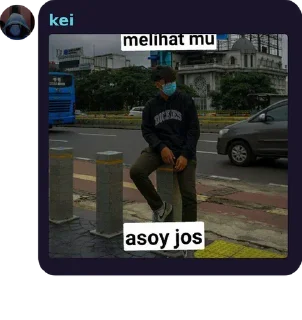 Sticker from orang