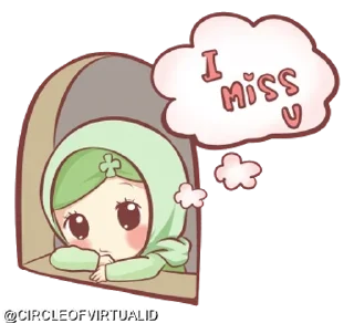 🥺 emoji @CIRCLEOFVIRTUALID hijab girl Telegram sticker 15 of 39