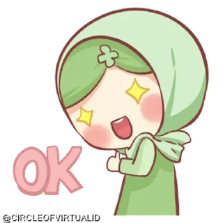 👍 emoji @CIRCLEOFVIRTUALID hijab girl Telegram sticker 20 of 39