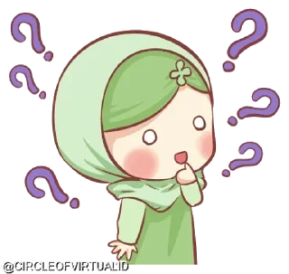 🤨 emoji @CIRCLEOFVIRTUALID hijab girl Telegram sticker 18 of 39