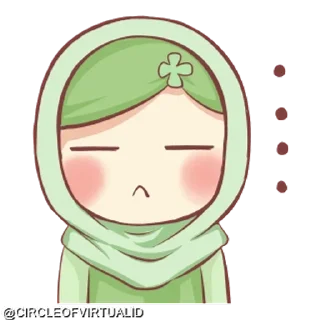 😒 emoji @CIRCLEOFVIRTUALID hijab girl Telegram sticker 11 of 39