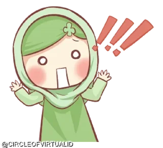 😱 emoji @CIRCLEOFVIRTUALID hijab girl Telegram sticker 16 of 39