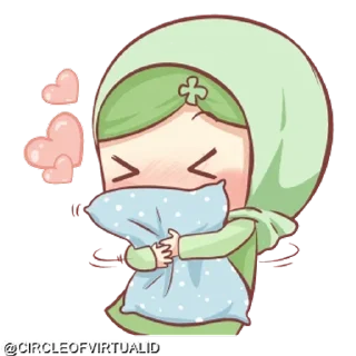 ❤️ emoji @CIRCLEOFVIRTUALID hijab girl Telegram sticker 3 of 39
