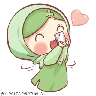 😘 emoji @CIRCLEOFVIRTUALID hijab girl Telegram sticker 21 of 39