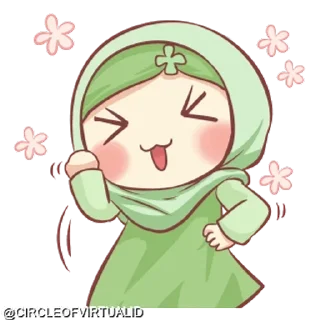 😝 emoji @CIRCLEOFVIRTUALID hijab girl Telegram sticker 12 of 39