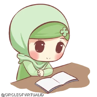 ☺️ emoji @CIRCLEOFVIRTUALID hijab girl Telegram sticker 10 of 39