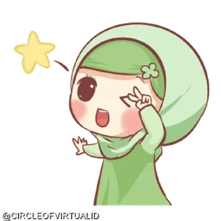 😉 emoji @CIRCLEOFVIRTUALID hijab girl Telegram sticker 24 of 39
