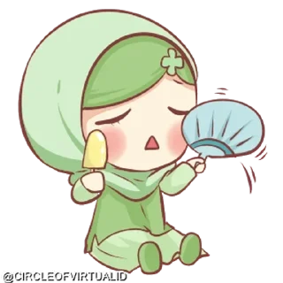 😢 emoji @CIRCLEOFVIRTUALID hijab girl Telegram sticker 23 of 39