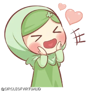 🖤 emoji @CIRCLEOFVIRTUALID hijab girl Telegram sticker 4 of 39
