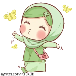 😗 emoji @CIRCLEOFVIRTUALID hijab girl Telegram sticker 2 of 39