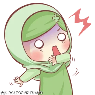 😱 emoji @CIRCLEOFVIRTUALID hijab girl Telegram sticker 8 of 39