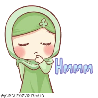 ☹️ emoji @CIRCLEOFVIRTUALID hijab girl Telegram sticker 19 of 39