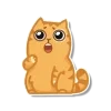 😲 emoji рыжий персик @tgpremstikerss @TgEmodziBot Telegram sticker 10 of 118