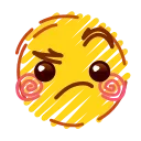 🤨 emoji ⩀ ִ۫ 🌘 ˒ ֢ @lunavk7 ⋆  ִ۫ ᯥ Telegram sticker 24 of 120