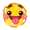 😛 emoji ⩀ ִ۫ 🌘 ˒ ֢ @lunavk7 ⋆  ִ۫ ᯥ Telegram sticker 22 of 120