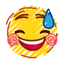 😅 emoji ⩀ ִ۫ 🌘 ˒ ֢ @lunavk7 ⋆  ִ۫ ᯥ Telegram sticker 7 of 120