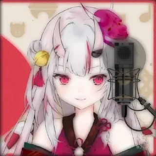 🔖 emoji 🔖›Nakiri Ayame @TIKELCITY2 @NATHAELLY Telegram sticker 1 of 50