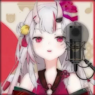 🗯 emoji 🔖›Nakiri Ayame @TIKELCITY2 @NATHAELLY Telegram sticker 22 of 50