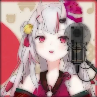 🗯 emoji 🔖›Nakiri Ayame @TIKELCITY2 @NATHAELLY Telegram sticker 17 of 50