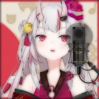 🔖 emoji 🔖›Nakiri Ayame @TIKELCITY2 @NATHAELLY Telegram sticker 20 of 50