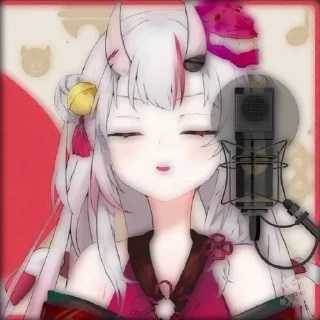 🔖 emoji 🔖›Nakiri Ayame @TIKELCITY2 @NATHAELLY Telegram sticker 21 of 50
