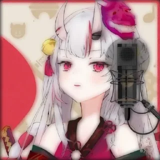 🔖 emoji 🔖›Nakiri Ayame @TIKELCITY2 @NATHAELLY Telegram sticker 18 of 50