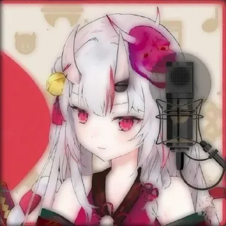 🔖 emoji 🔖›Nakiri Ayame @TIKELCITY2 @NATHAELLY Telegram sticker 8 of 50