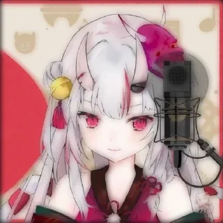 🔖 emoji 🔖›Nakiri Ayame @TIKELCITY2 @NATHAELLY Telegram sticker 11 of 50