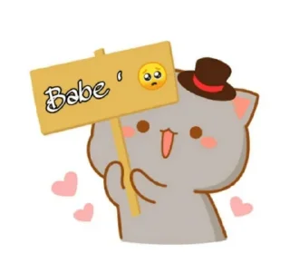 😘 emoji Chibi cat 3 😻 🍃 @stickersbag Telegram sticker 23 of 53