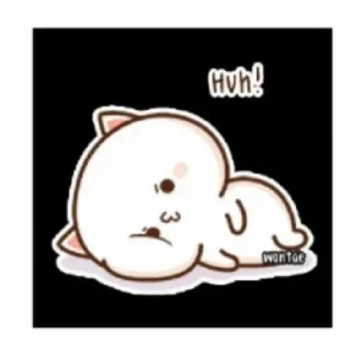 😏 emoji Chibi cat 3 😻 🍃 @stickersbag Telegram sticker 5 of 53