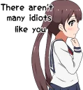 🤔 emoji Sarcastic girl with pigtails Telegram sticker 9 of 80