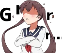 😡 emoji Sarcastic girl with pigtails Telegram sticker 19 of 80