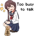 😄 emoji Sarcastic girl with pigtails Telegram sticker 14 of 80
