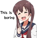 😄 emoji Sarcastic girl with pigtails Telegram sticker 3 of 80