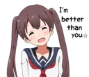 Sticker from Sarcastic girl with pigtails Line Stickers
