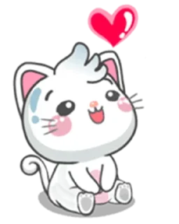 Sticker from tiny white kitten @sugarcunt