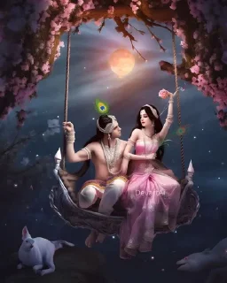 ❤️ emoji Radha Krishna❤️ @Itsunusual_16 Telegram sticker 3 of 48