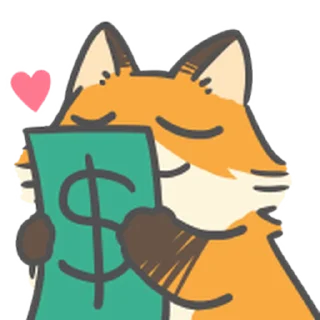 ⭐ emoji 兔子多多狐狸亂亂的財源滾滾新年 @moe_sticker_bot Telegram sticker 13 of 40