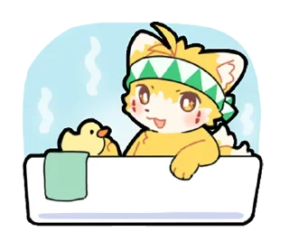 🛀 emoji Pail The Fox 小狐狸培爾 Telegram sticker 12 of 73