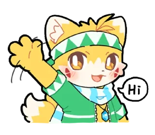👋 emoji Pail The Fox 小狐狸培爾 Telegram sticker 1 of 73