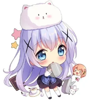Sticker from Chino Kafuu • @AnimeCrunch_Stickers
