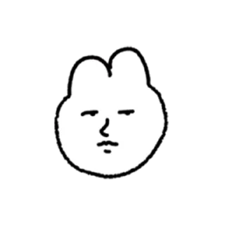 🤨 emoji 토끼 Telegram sticker 6 of 16