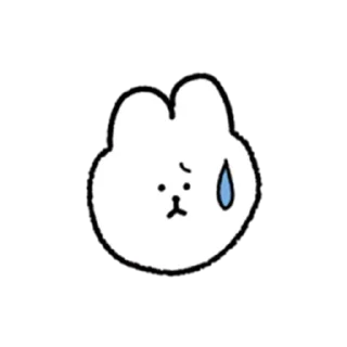 😓 emoji 토끼 Telegram sticker 11 of 16