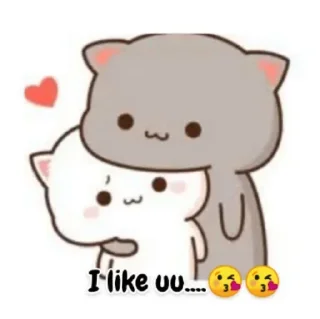 ❤️ emoji Chibi cat 3 😻 🍃 @stickersbag Telegram sticker 24 of 53