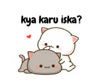 🤷‍♀ emoji Chibi cat 3 😻 🍃 @stickersbag Telegram sticker 19 of 53
