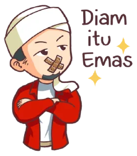 🤐 emoji Aa Bim the Happy Moslem /@stickers4u2 Telegram sticker 22 of 40