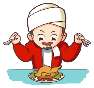 🤤 emoji Aa Bim the Happy Moslem /@stickers4u2 Telegram sticker 24 of 40