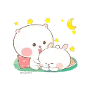 😴 emoji Puffy Bear 🌸 @stickersbag Telegram sticker 3 of 45