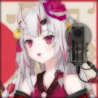 🔖 emoji 🔖›Nakiri Ayame @TIKELCITY2 @NATHAELLY Telegram sticker 13 of 50